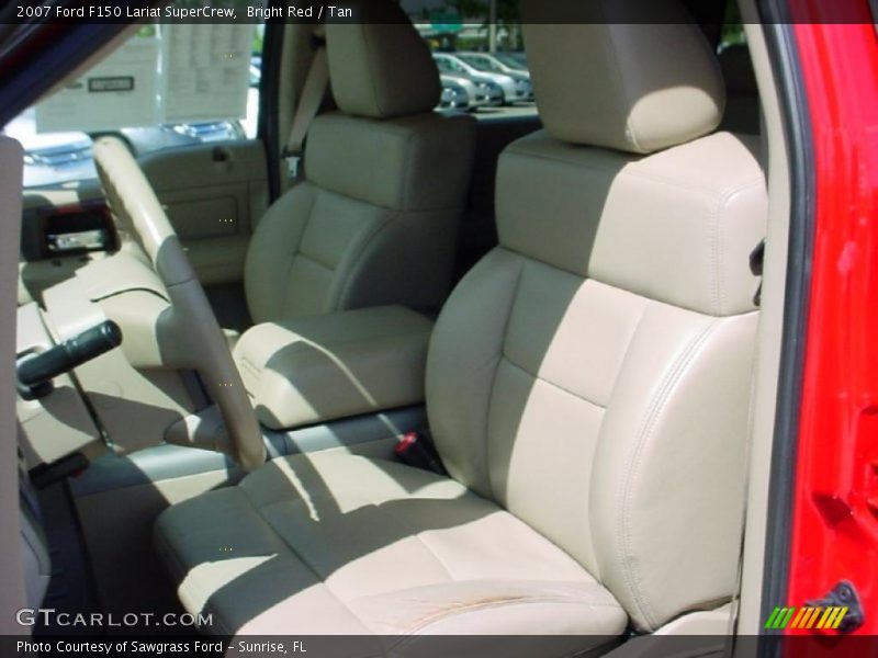 Bright Red / Tan 2007 Ford F150 Lariat SuperCrew