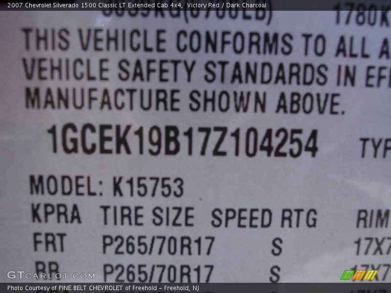Victory Red / Dark Charcoal 2007 Chevrolet Silverado 1500 Classic LT Extended Cab 4x4