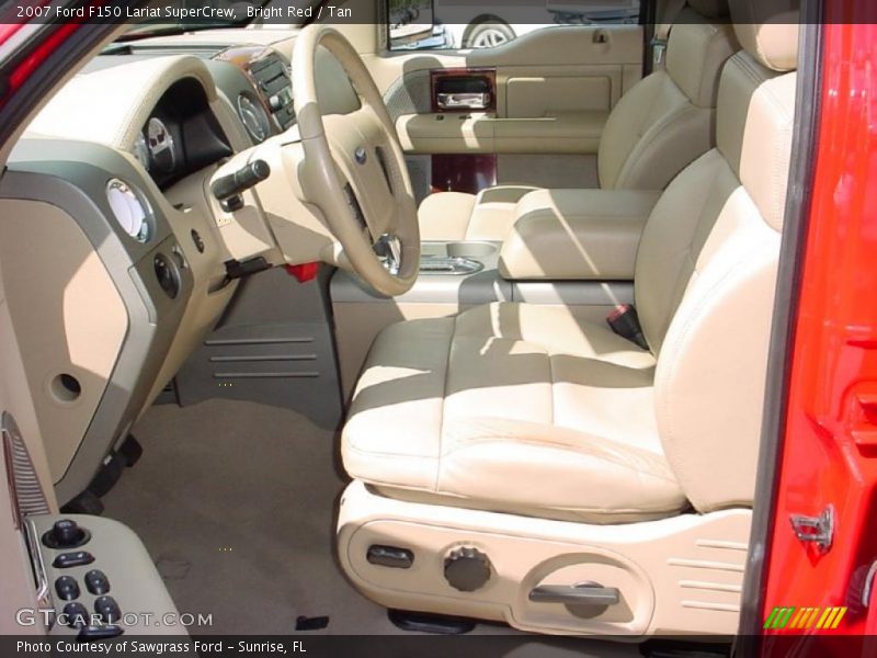 Bright Red / Tan 2007 Ford F150 Lariat SuperCrew