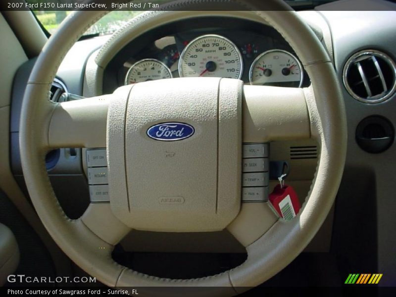 Bright Red / Tan 2007 Ford F150 Lariat SuperCrew