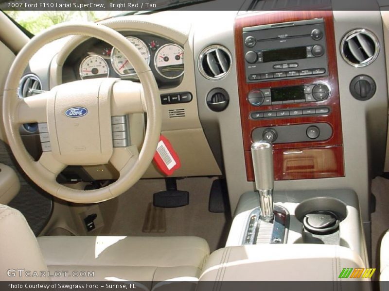 Bright Red / Tan 2007 Ford F150 Lariat SuperCrew