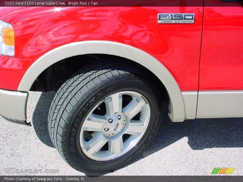 Bright Red / Tan 2007 Ford F150 Lariat SuperCrew
