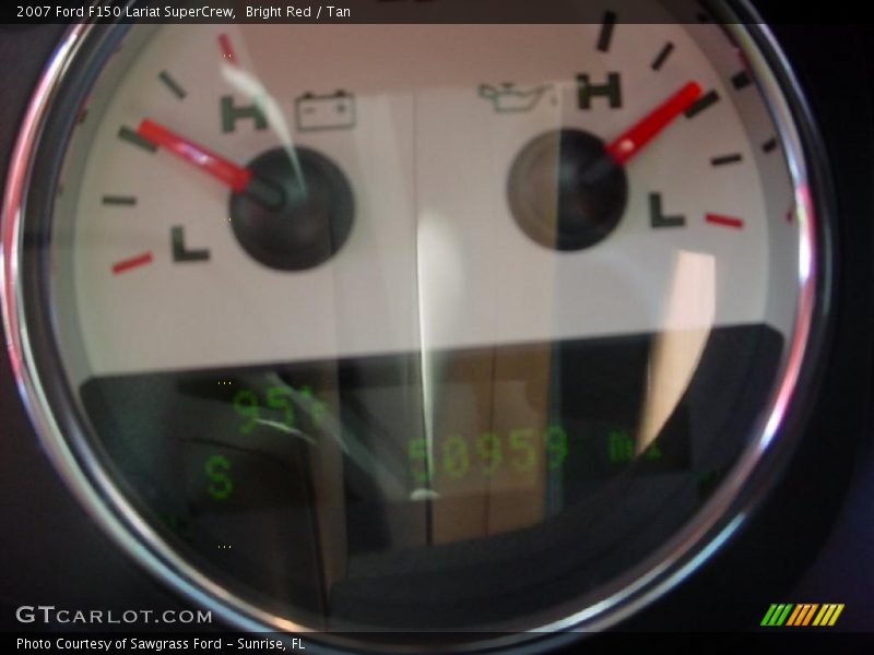 Bright Red / Tan 2007 Ford F150 Lariat SuperCrew