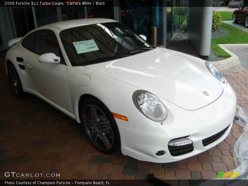 Carrara White / Black 2008 Porsche 911 Turbo Coupe