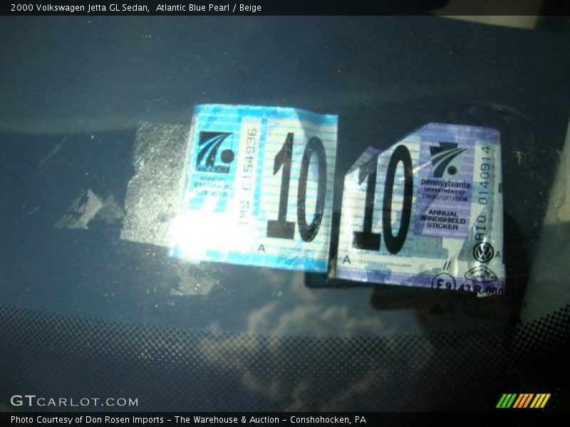 Atlantic Blue Pearl / Beige 2000 Volkswagen Jetta GL Sedan