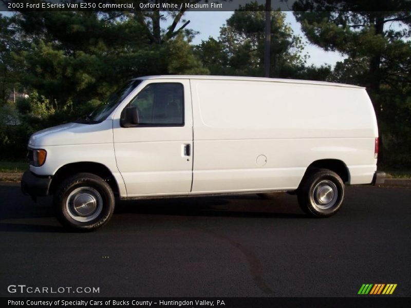 Oxford White / Medium Flint 2003 Ford E Series Van E250 Commercial