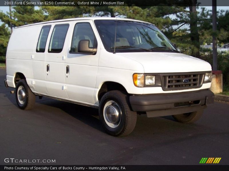 Oxford White / Medium Flint 2003 Ford E Series Van E250 Commercial