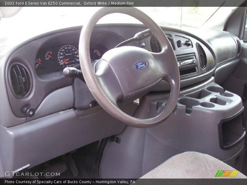 Oxford White / Medium Flint 2003 Ford E Series Van E250 Commercial