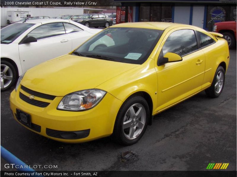 Rally Yellow / Gray 2008 Chevrolet Cobalt LT Coupe