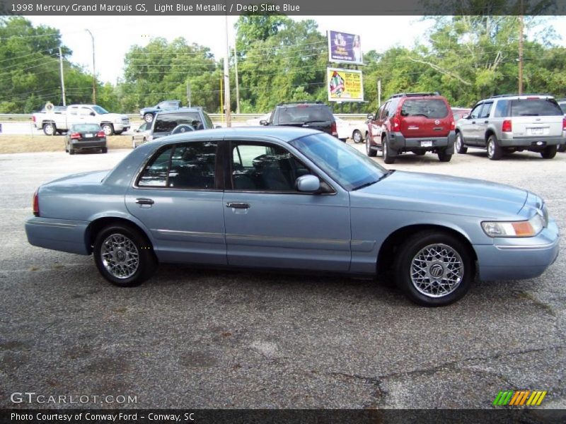 Light Blue Metallic / Deep Slate Blue 1998 Mercury Grand Marquis GS