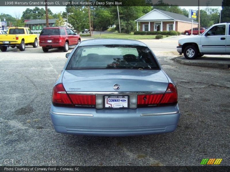 Light Blue Metallic / Deep Slate Blue 1998 Mercury Grand Marquis GS