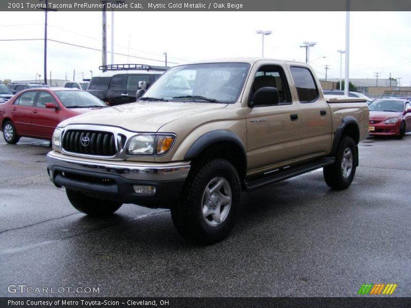 Mystic Gold Metallic / Oak Beige 2001 Toyota Tacoma PreRunner Double Cab