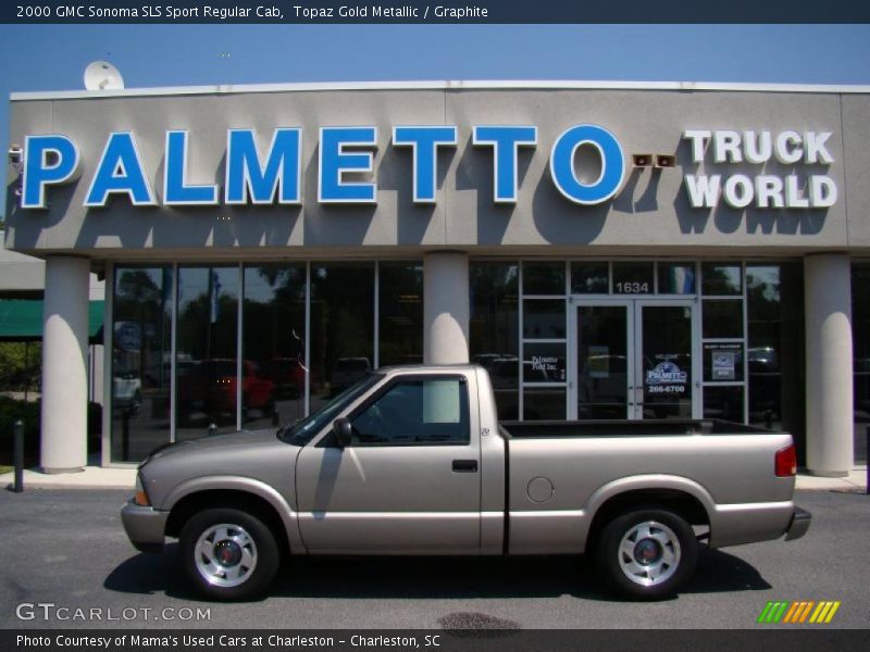 Topaz Gold Metallic / Graphite 2000 GMC Sonoma SLS Sport Regular Cab