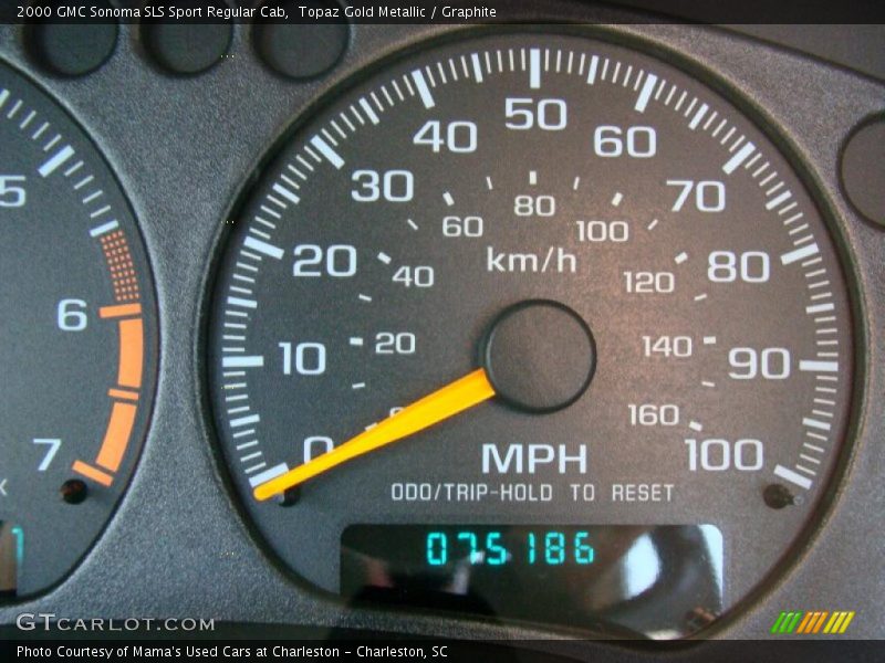 Topaz Gold Metallic / Graphite 2000 GMC Sonoma SLS Sport Regular Cab