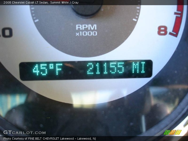 Summit White / Gray 2008 Chevrolet Cobalt LT Sedan