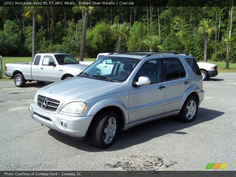 Brilliant Silver Metallic / Charcoal 2001 Mercedes-Benz ML 55 AMG 4Matic