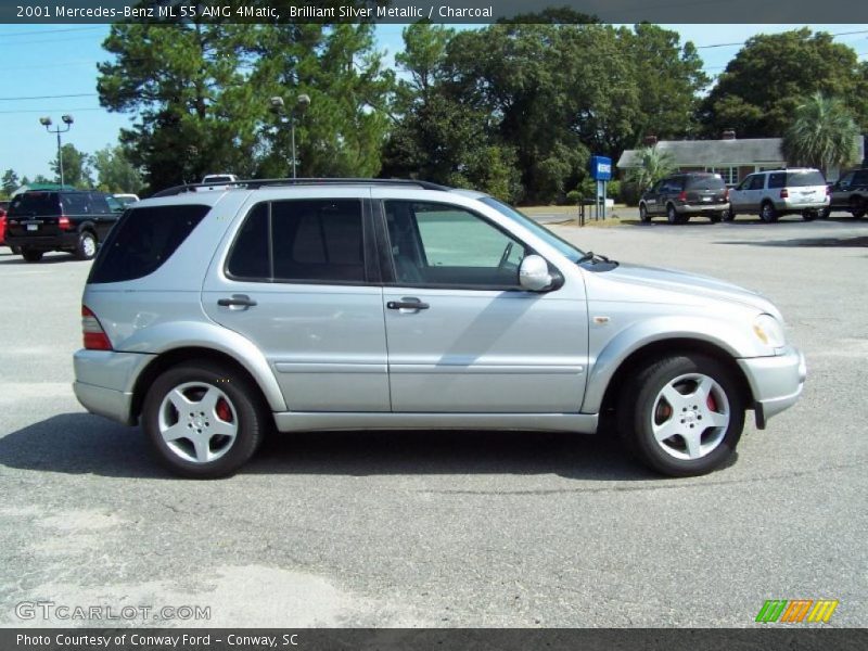 Brilliant Silver Metallic / Charcoal 2001 Mercedes-Benz ML 55 AMG 4Matic