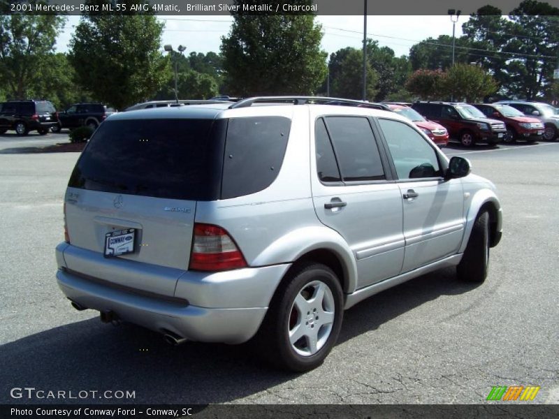 Brilliant Silver Metallic / Charcoal 2001 Mercedes-Benz ML 55 AMG 4Matic