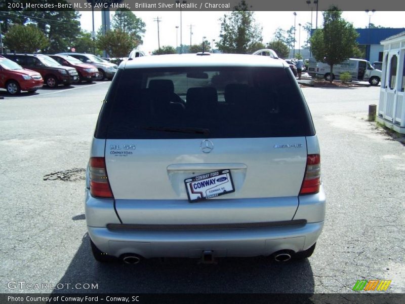 Brilliant Silver Metallic / Charcoal 2001 Mercedes-Benz ML 55 AMG 4Matic