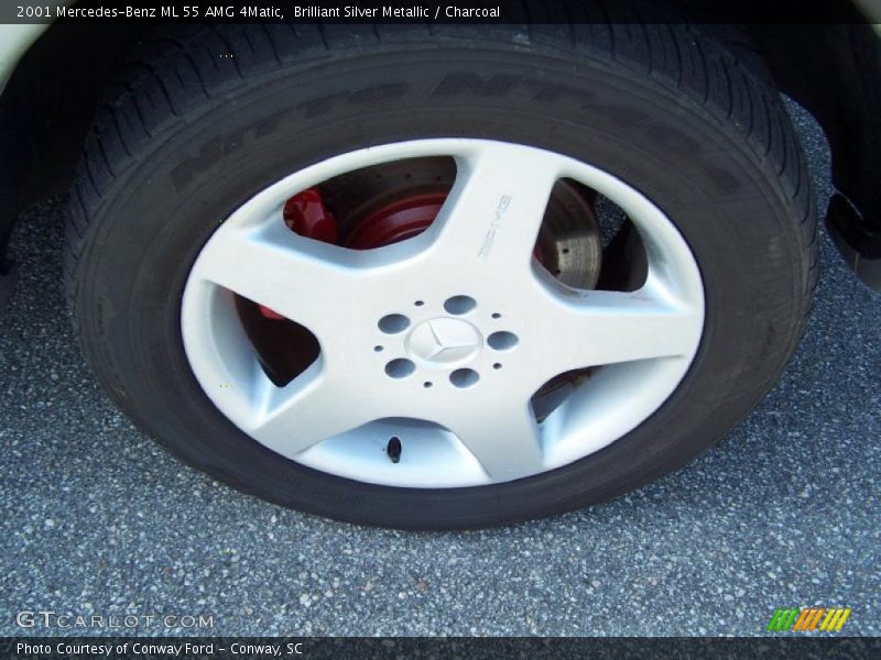 Brilliant Silver Metallic / Charcoal 2001 Mercedes-Benz ML 55 AMG 4Matic