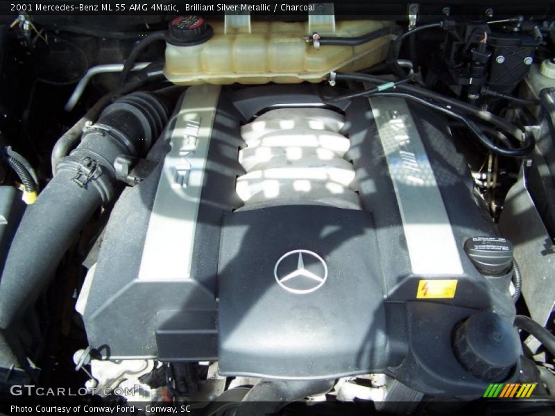 Brilliant Silver Metallic / Charcoal 2001 Mercedes-Benz ML 55 AMG 4Matic