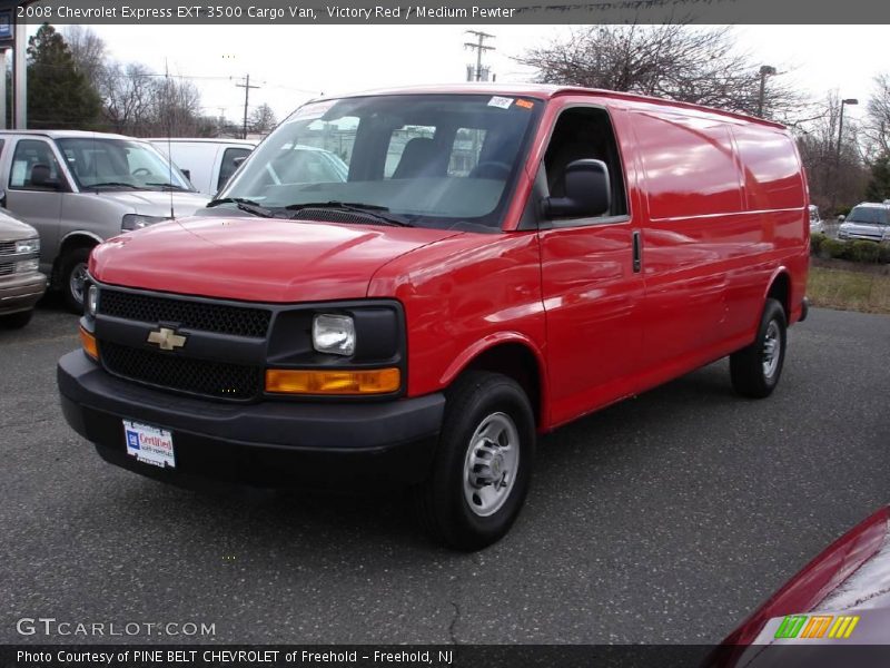 Victory Red / Medium Pewter 2008 Chevrolet Express EXT 3500 Cargo Van