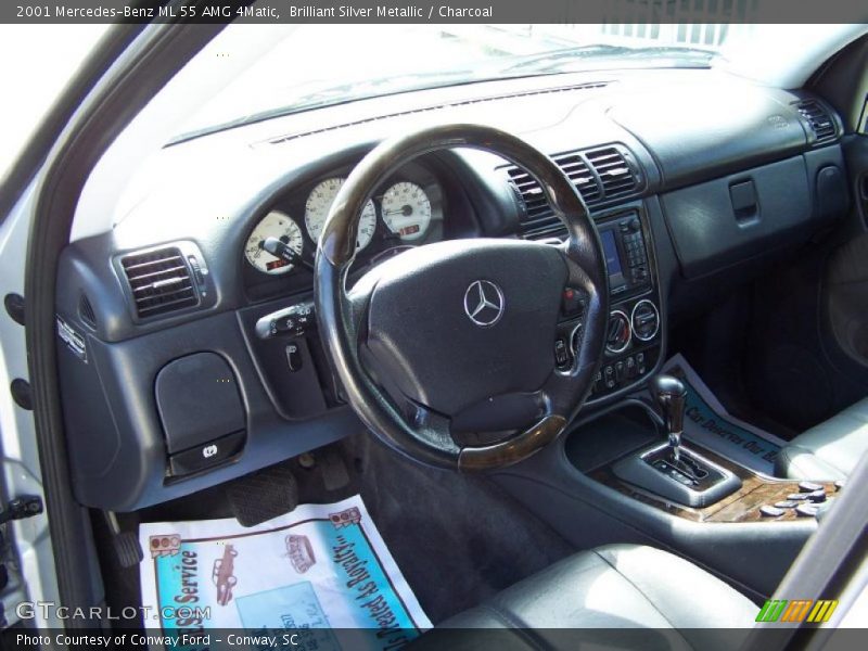 Brilliant Silver Metallic / Charcoal 2001 Mercedes-Benz ML 55 AMG 4Matic