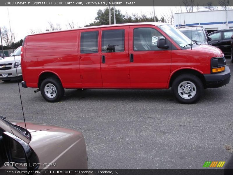 Victory Red / Medium Pewter 2008 Chevrolet Express EXT 3500 Cargo Van