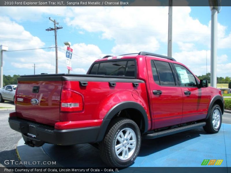 Sangria Red Metallic / Charcoal Black 2010 Ford Explorer Sport Trac XLT