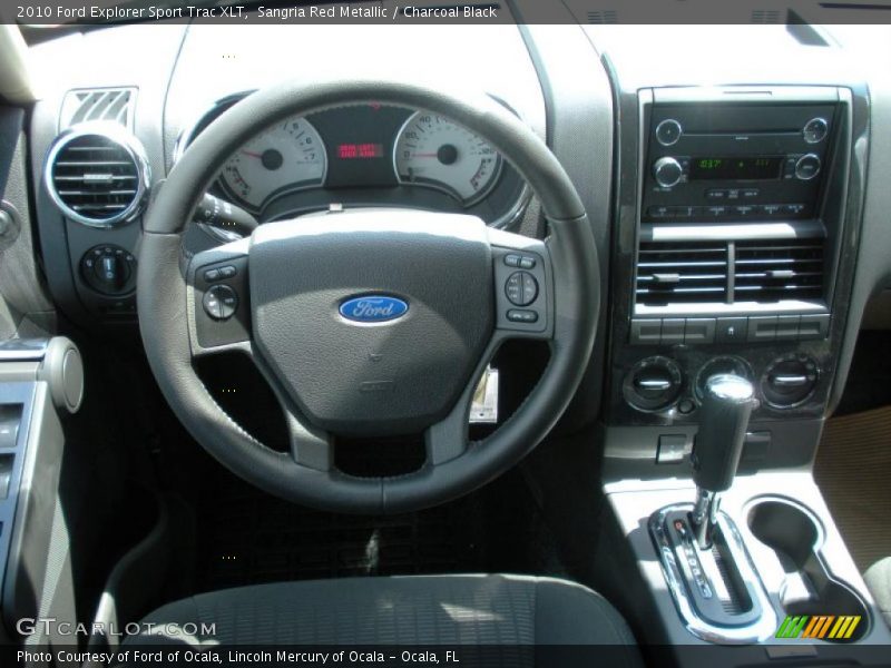Sangria Red Metallic / Charcoal Black 2010 Ford Explorer Sport Trac XLT
