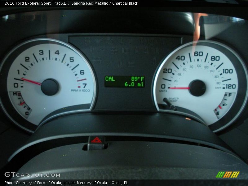 Sangria Red Metallic / Charcoal Black 2010 Ford Explorer Sport Trac XLT