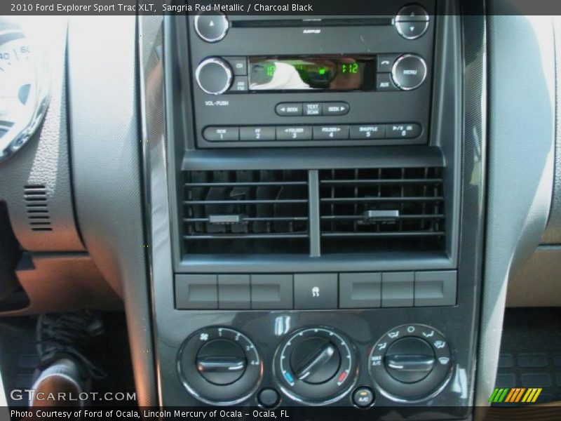 Sangria Red Metallic / Charcoal Black 2010 Ford Explorer Sport Trac XLT