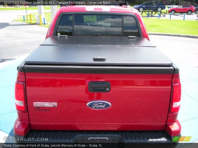 Sangria Red Metallic / Charcoal Black 2010 Ford Explorer Sport Trac XLT