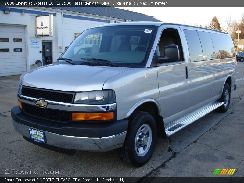 Silver Birch Metallic / Medium Pewter 2008 Chevrolet Express EXT LS 3500 Passenger Van