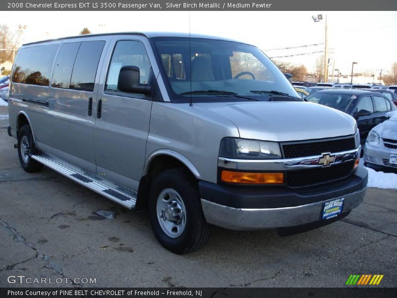 Silver Birch Metallic / Medium Pewter 2008 Chevrolet Express EXT LS 3500 Passenger Van