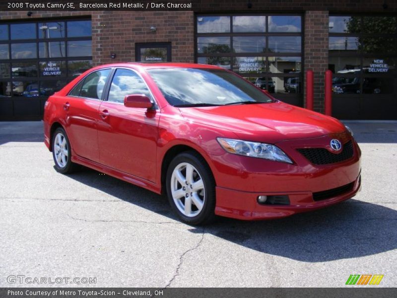 Barcelona Red Metallic / Dark Charcoal 2008 Toyota Camry SE