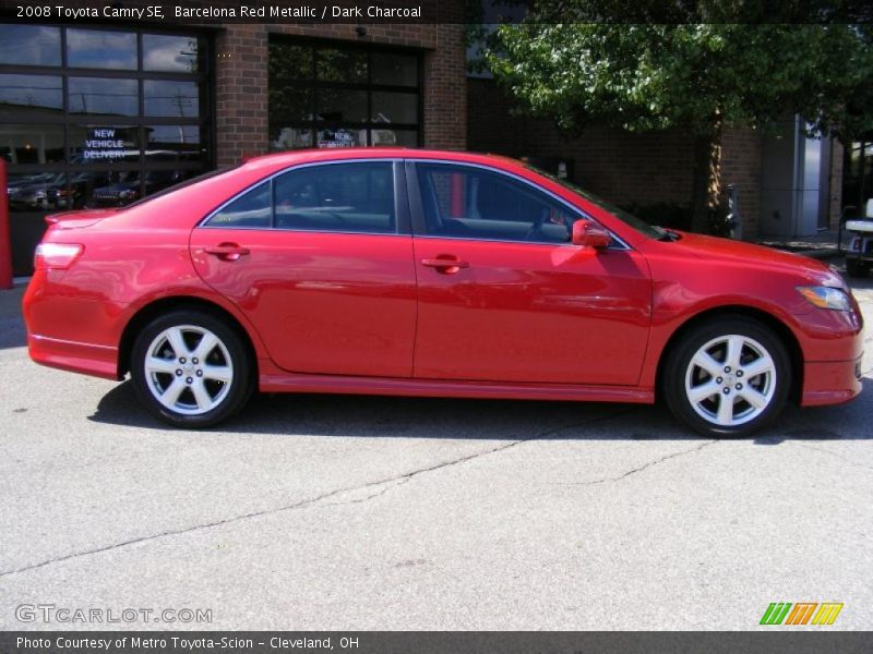 Barcelona Red Metallic / Dark Charcoal 2008 Toyota Camry SE
