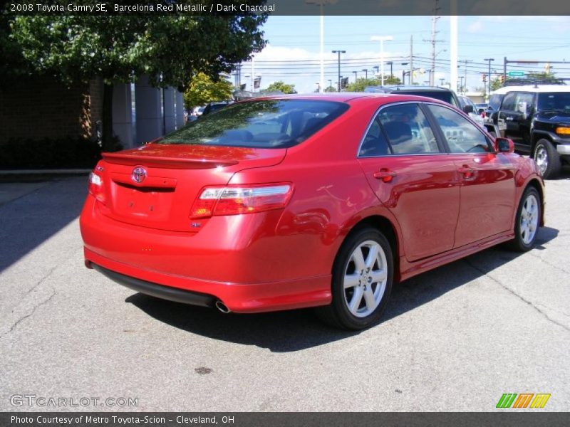 Barcelona Red Metallic / Dark Charcoal 2008 Toyota Camry SE