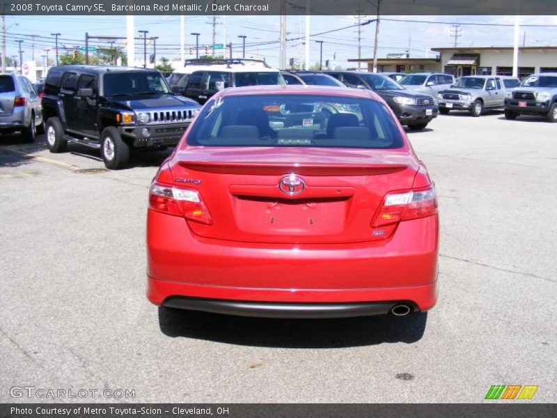 Barcelona Red Metallic / Dark Charcoal 2008 Toyota Camry SE