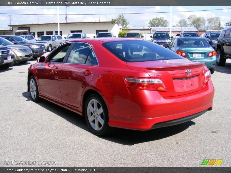 Barcelona Red Metallic / Dark Charcoal 2008 Toyota Camry SE