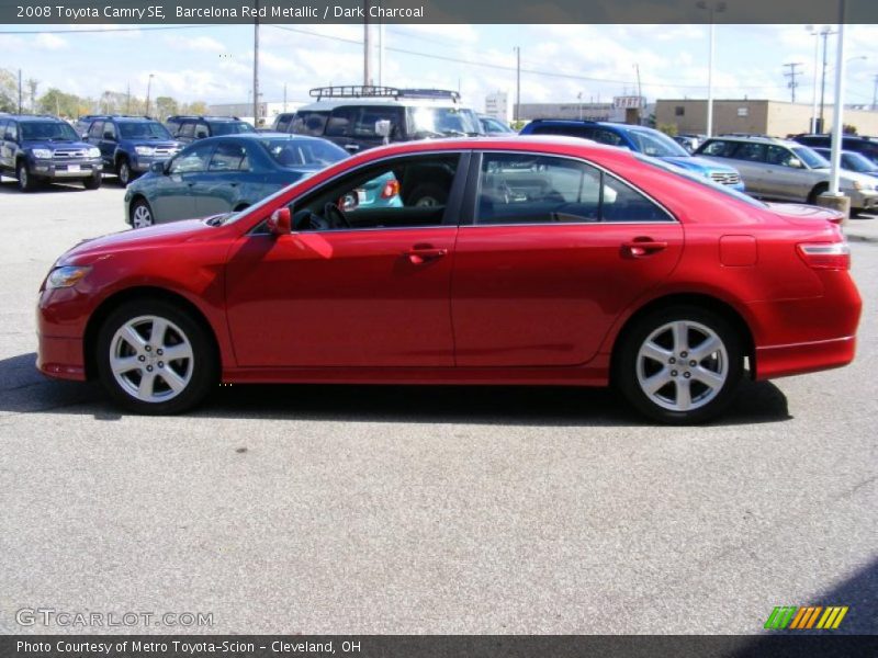 Barcelona Red Metallic / Dark Charcoal 2008 Toyota Camry SE