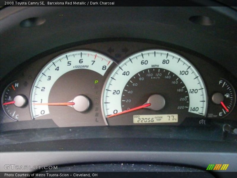 Barcelona Red Metallic / Dark Charcoal 2008 Toyota Camry SE