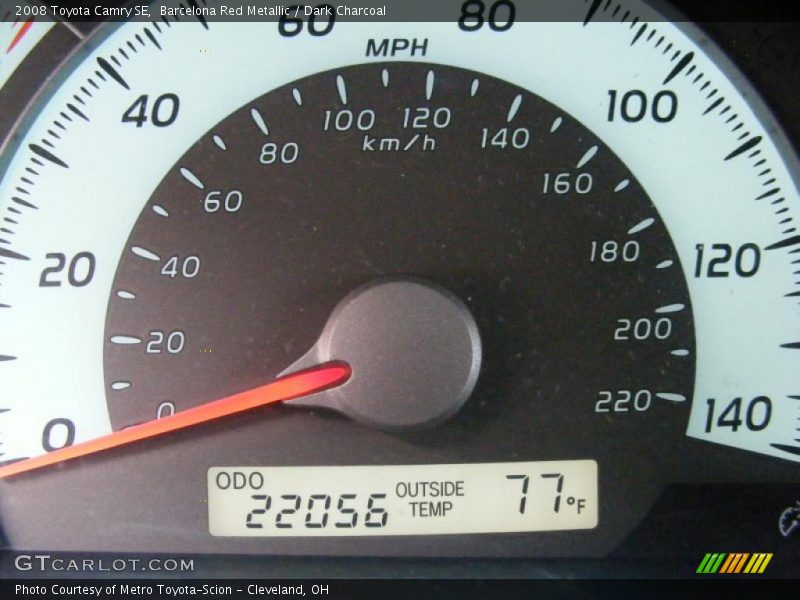Barcelona Red Metallic / Dark Charcoal 2008 Toyota Camry SE