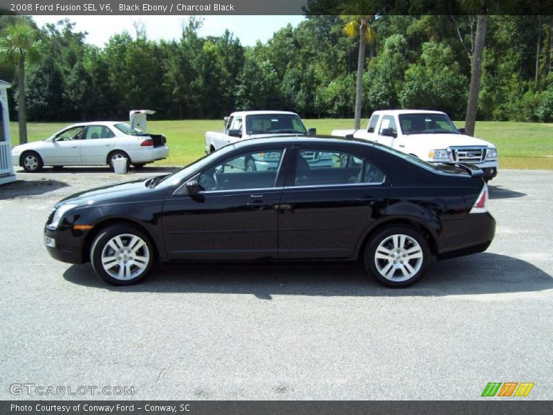 Black Ebony / Charcoal Black 2008 Ford Fusion SEL V6