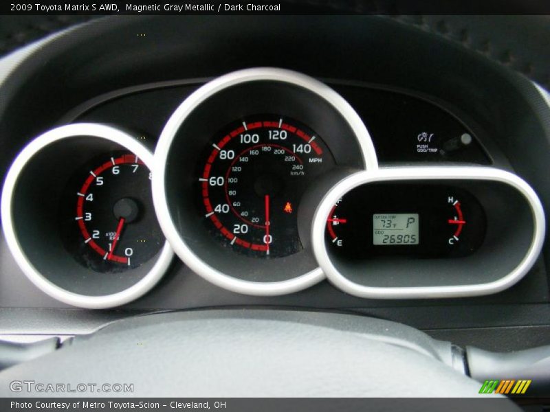 Magnetic Gray Metallic / Dark Charcoal 2009 Toyota Matrix S AWD