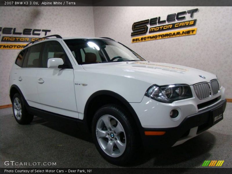 Alpine White / Terra 2007 BMW X3 3.0si