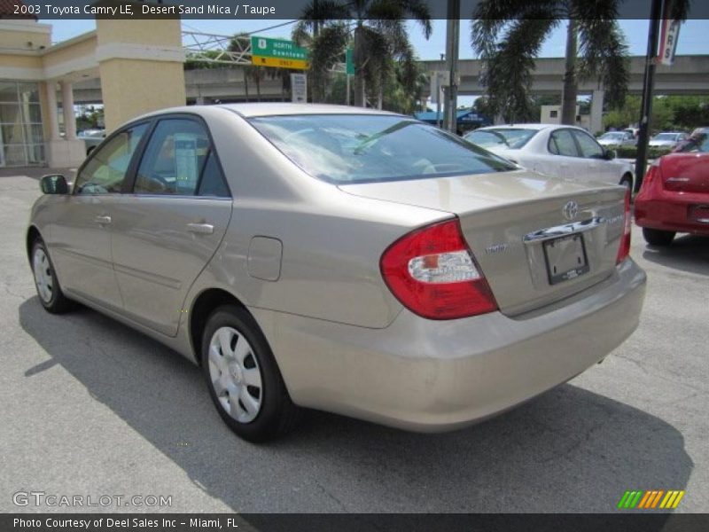 Desert Sand Mica / Taupe 2003 Toyota Camry LE