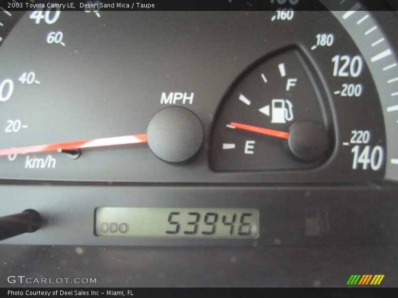 Desert Sand Mica / Taupe 2003 Toyota Camry LE