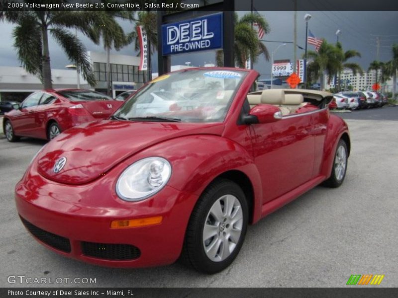 Salsa Red / Cream 2009 Volkswagen New Beetle 2.5 Convertible