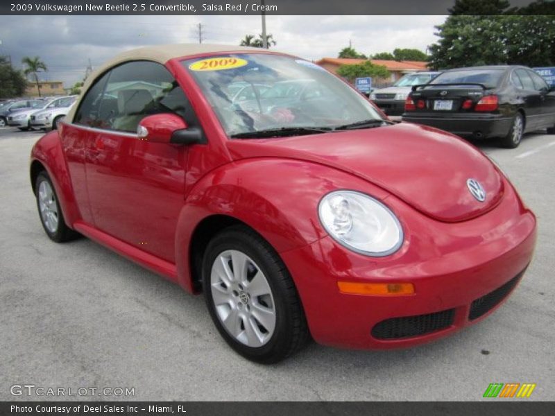 Salsa Red / Cream 2009 Volkswagen New Beetle 2.5 Convertible